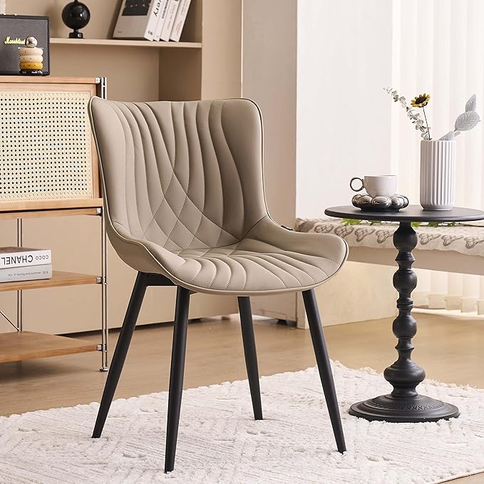 YOUTASTE Dining Chairs Set of 2 Upholstered Mid Century Modern Kitchen Dining - Image 4