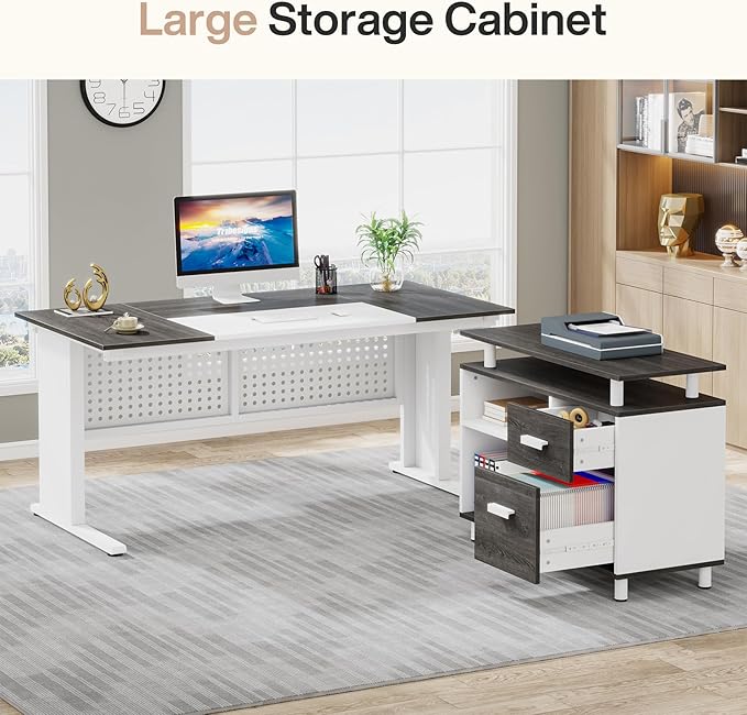 Tribesigns 63 Inch Executive Desk - Image 6