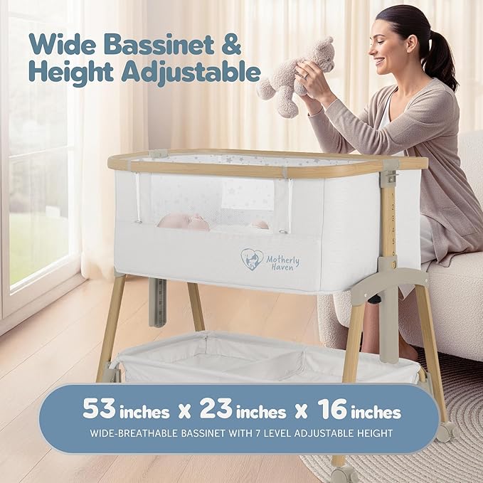 Baby Bassinet Bedside Sleeper, Portable Crib - Image 3