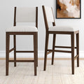 Plank+Beam Sereno Bar Stool, Sturdy Wood Modern Kitchen Bar Height Stool by PlankBeam