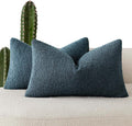 Foindtower Pack of 2 Textured Boucle Throw Pillow Covers Accent Solid by Foindtower