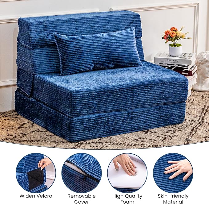 Folding Sofa Bed, Convertible Sleeper Chair - Image 5