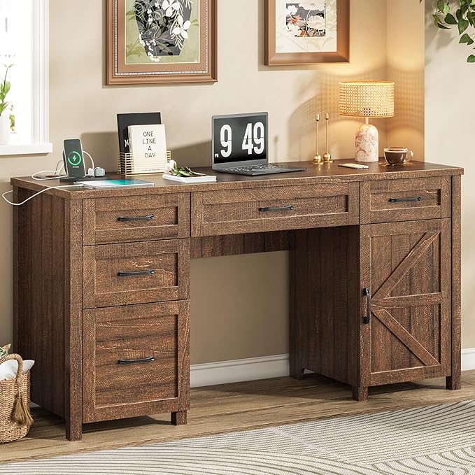 Farmhouse 61'' Executive Desk by Vabches
