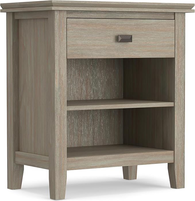 SIMPLIHOME Artisan SOLID WOOD 24 inch Wide Transitional Bedside Nightstand by SimpliHome