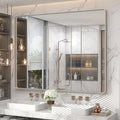 50x40 Silver Brushed Nickel Bathroom Mirror by CHARMOR