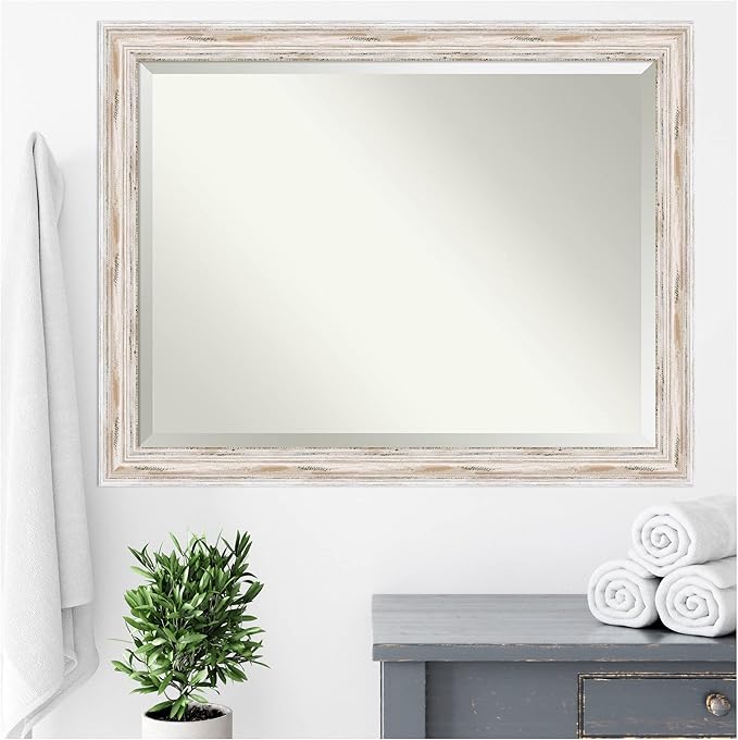 Amanti Art White Bathroom Mirror - Image 7