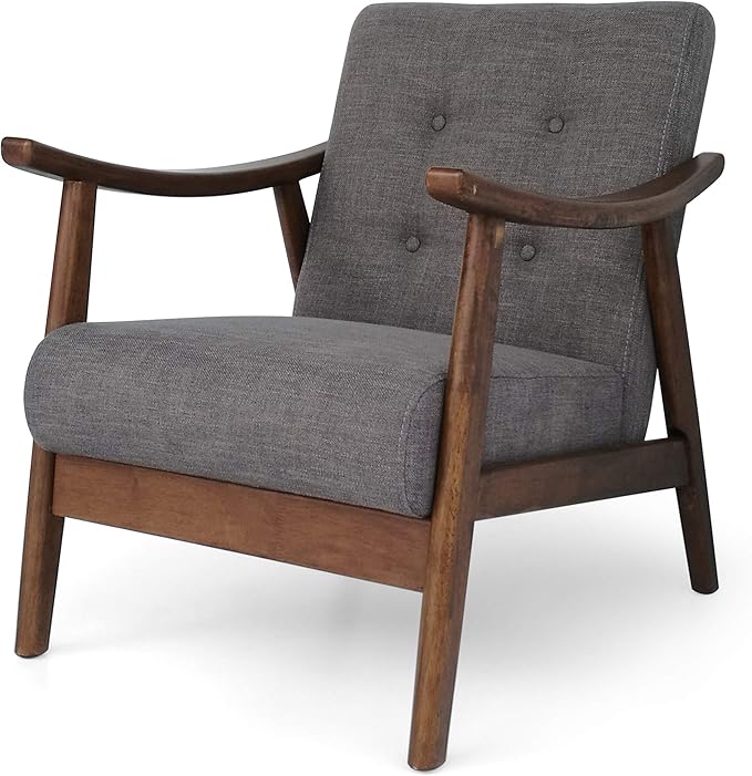 Ball & Cast Accent Chair Wide Armrest Mid-Century Lounge Living Room Chairs - Image 5
