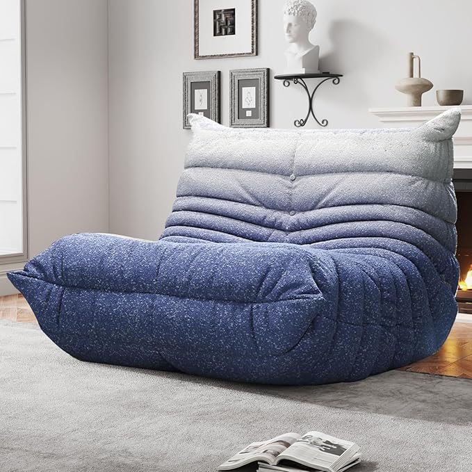 Bean Bag Chairs for Adults, BeanBag Reading Chair Memory Foam Couch, Floor by WHGBJA