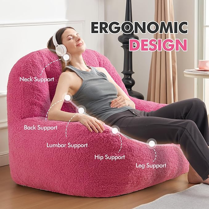 Homguava Bean Bag Chairs for Adults, Giant Beanbag Couch Adult Bean Bag Chair - Image 3