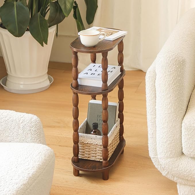 MaxSmeo Small Narrow Side Table, 3-Tier Narrow End Table - Image 6
