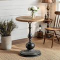 Round End Table Living Room, Vintage Side Table, Farmhouse Pedestal Table by YUIlili