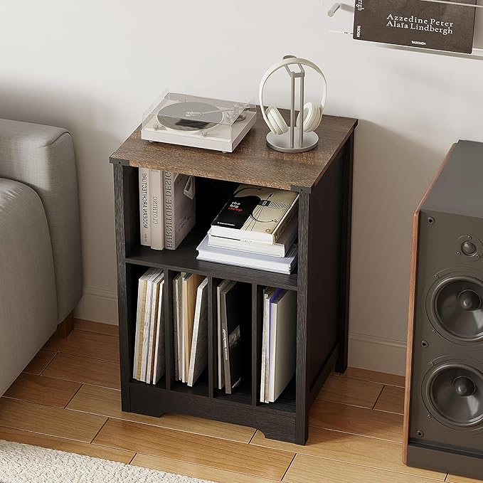 ChooChoo Record Player Stand, Vinyl Record Storage Cabinet, Turntable Stand - Image 6