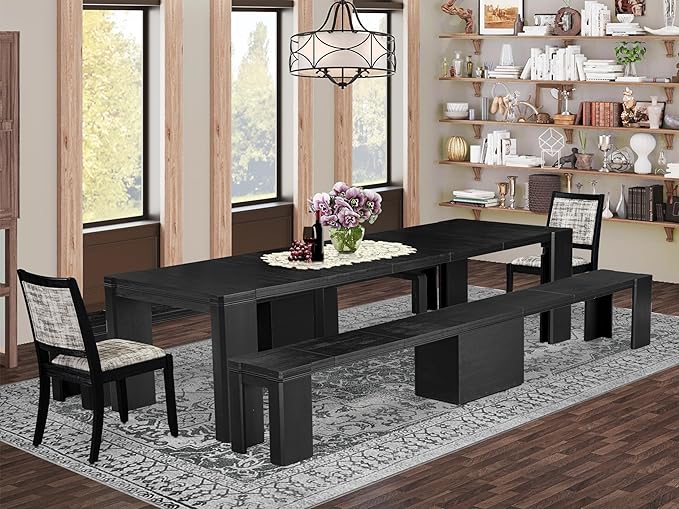 X02X2-206-30 5-pc Dining Room Table Set a Rectangular Kitchen Table and 2 by LuxebyEastWestFurniture
