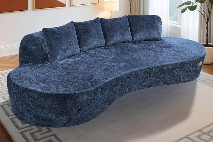 Homguava 104'' Modular Sectional Sofa, Curved Modern Sofa - Image 3