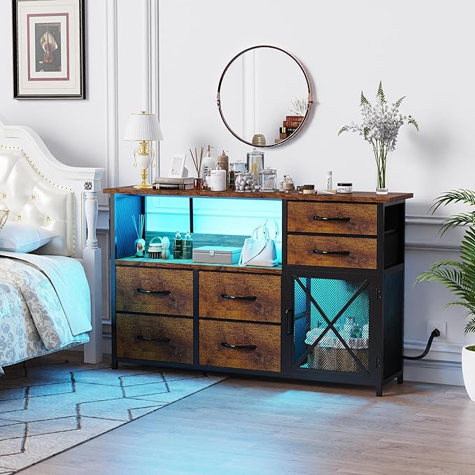 TV Stand Dresser for Living Room, LED TV Stand - Image 8