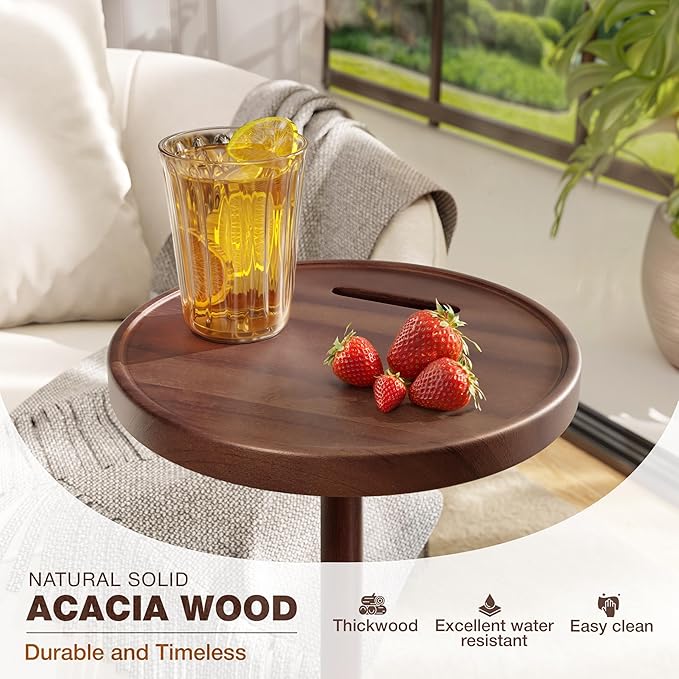 BLUEWEST Drink Table, 24.4" Tall Compact Side Table - Image 3