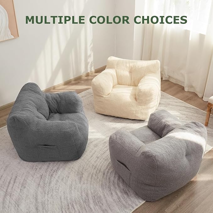 HIGOGOGO Giant Bean Bag Chairs for Adults, Big Comfy Chair Sofa for Bedroom - Image 8