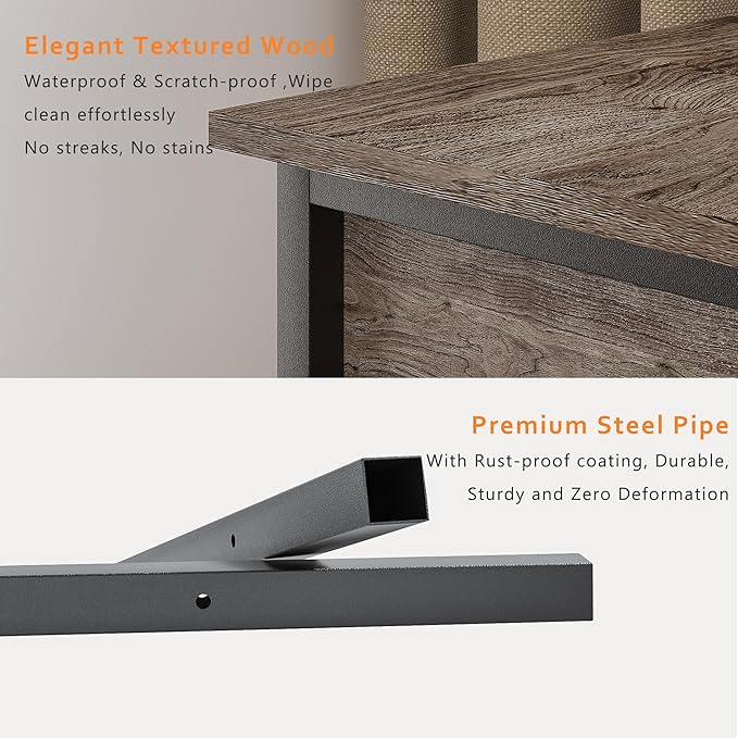 VECELO Nightstands, Industrial Side Table/End Tables - Image 7
