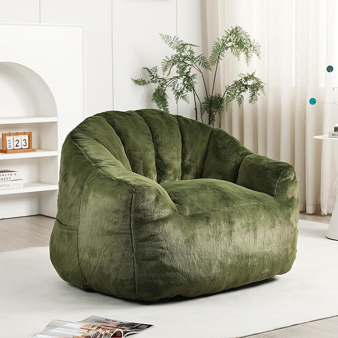 Furniliving Bean Bag Chair, Giant Bean Bag Chair Stuffed Floor Sofa by FurnilivingFurnitureforHome