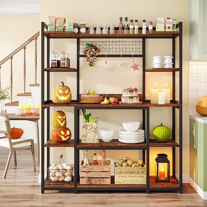 Tribesigns Large Bakers Rack, 5-Tier Baker’s Rack Kitchen Storage Shelf - Image 3
