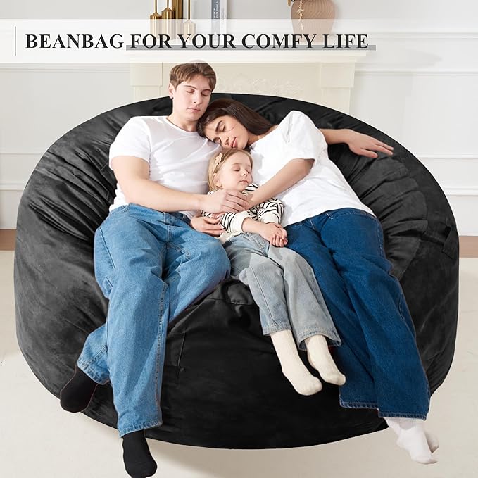 Homguava 6FT Bean Bag Chair Giant BeanBag - Image 4