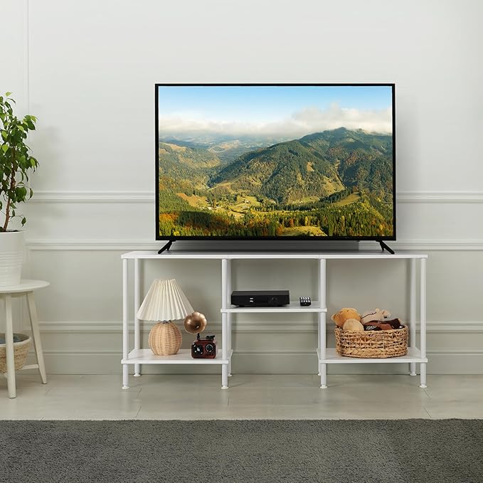 BTY White TV Stand for Bedroom 3 Tier Small Entertainment Center - Image 6