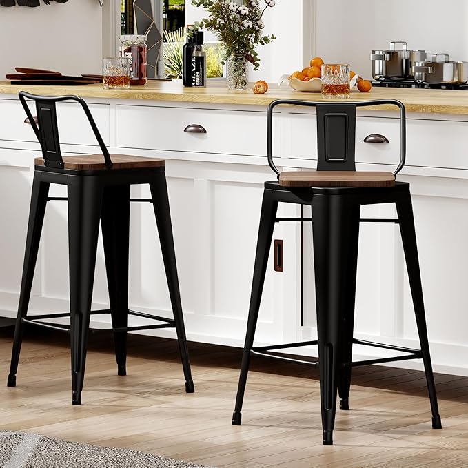 26 Inch Swivel Bar Stools Set of 2 - Image 7