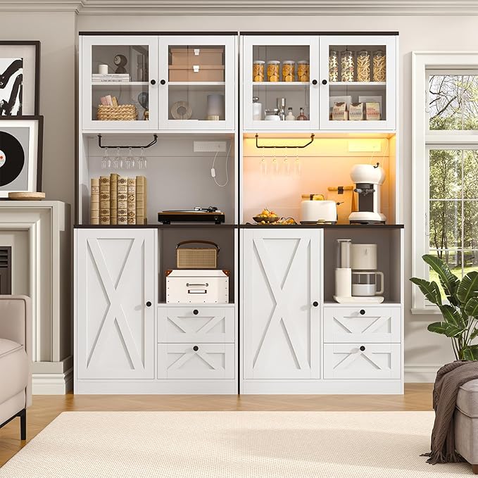 71" Tall Coffee Bar Cabinet - Image 8