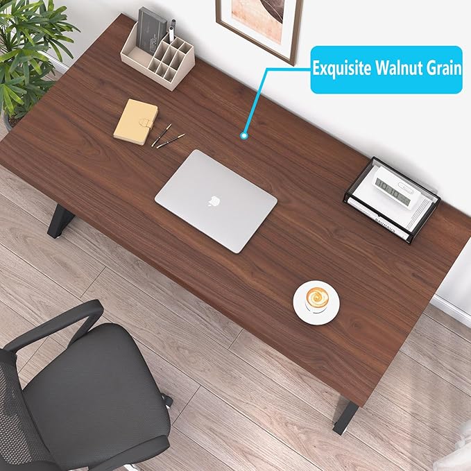 LVB Wood Computer Desk, Rustic Executive Home Office Desk - Image 6