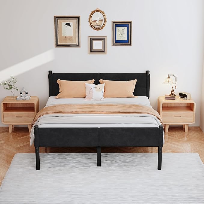 Metal Bed Frame, 14Inch King Size Bed Frame by Henshwon