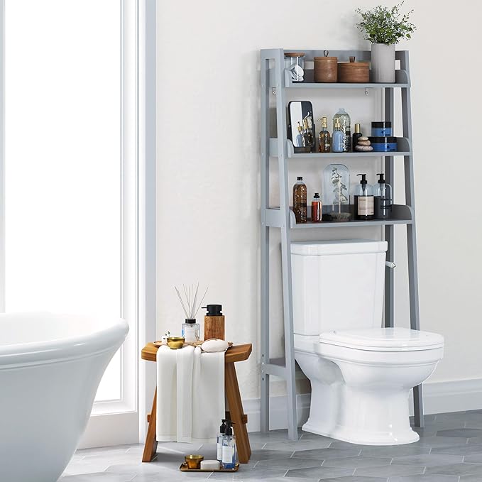 UTEX Over Toilet Bathroom Organizer, 3-Tier Above Toilet Storage Shelf Rack - Image 7