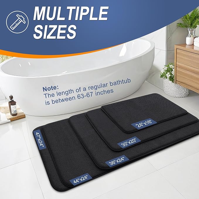 OLANLY Thick Memory Foam Bath Mat Rug 36x24, Extra Soft Absorbent Bathroom Rug - Image 5