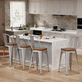 Changjie Furniture 26 Inches Metal Barstools Set of 4 Counter Height Bar Stools by ALISH