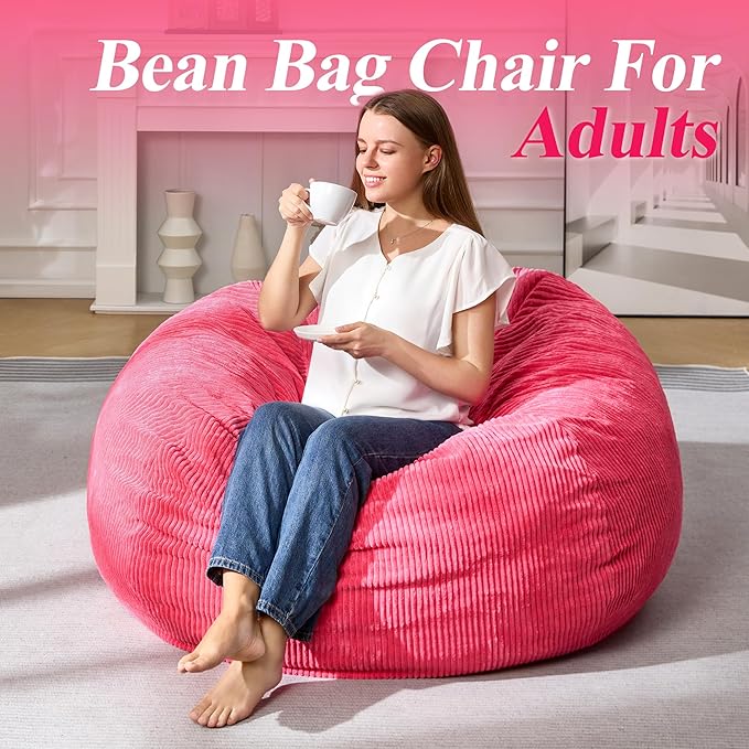 3.5FT Bean Bag Chairs Teardrop Bean Bag Chair - Image 3