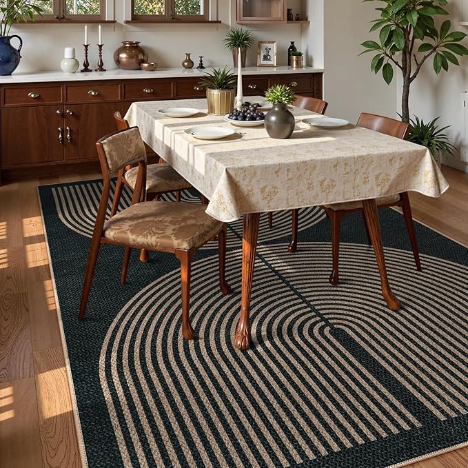 Lahome Modern Rainbow Easy Jute Outdoor Carpet, Washable Rugs 9x12 - Image 6