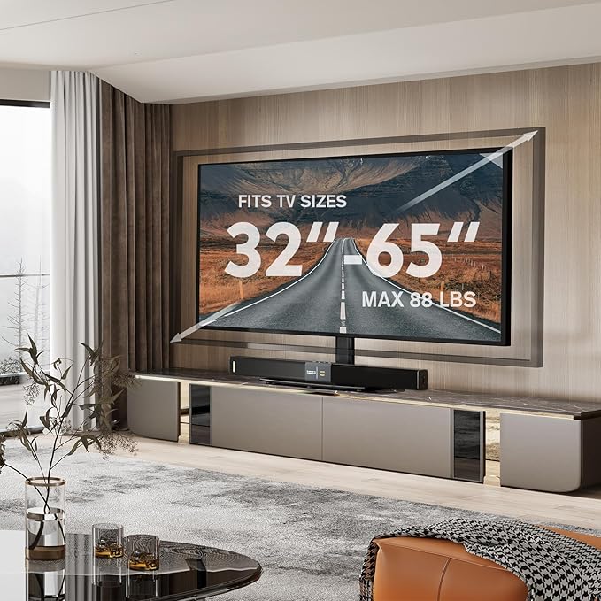 Universal Swivel TV Stand/Base Table Top TV Stand 32 to 65 inch TVs 80 Degree - Image 5