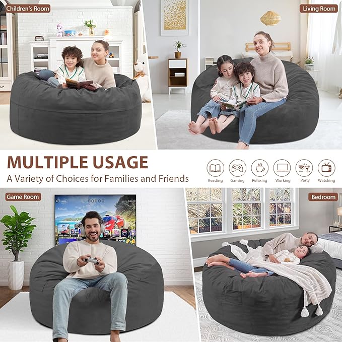 3FT Bean Bag Chair, Comfy Bean Bag Chairs - Image 5