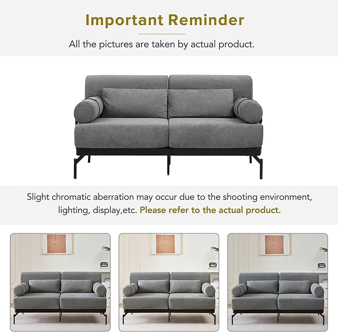 Modern Loveseat Sofa 59" Sofa Couch 2-Seater Sofa - Image 7