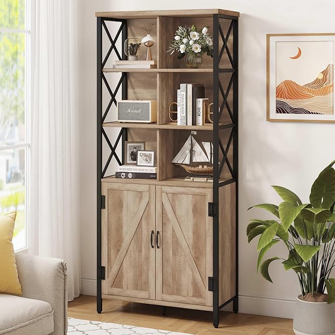 FATORRI Rustic Tall Bookshelf by FATORRI