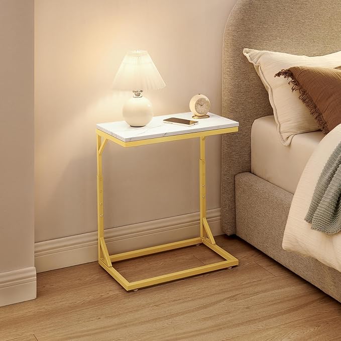 C-Shaped End Table, Small Sofa Table - Image 6