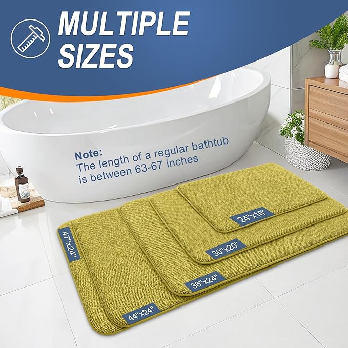OLANLY Thick Memory Foam Bath Mat Rug 30x20, Extra Soft Absorbent Bathroom Rug - Image 5