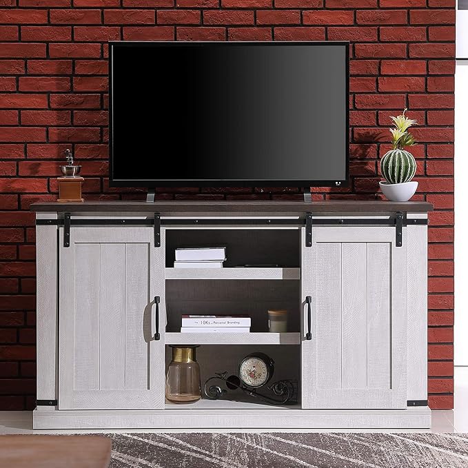 Farmhouse TV Stand for 60inch Television Stand, Entertainment Center - Image 3