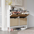 GarveeHome Fluted Shoe Storage Cabinet by GarveeHome