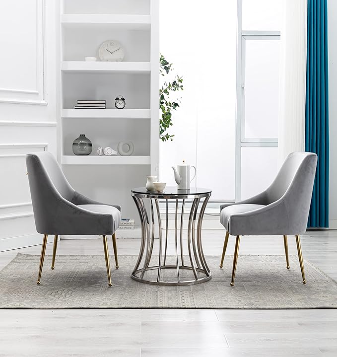 Velvet Dining Chairs, Furniture Collection Modern Contemporary Upholstered - Image 6