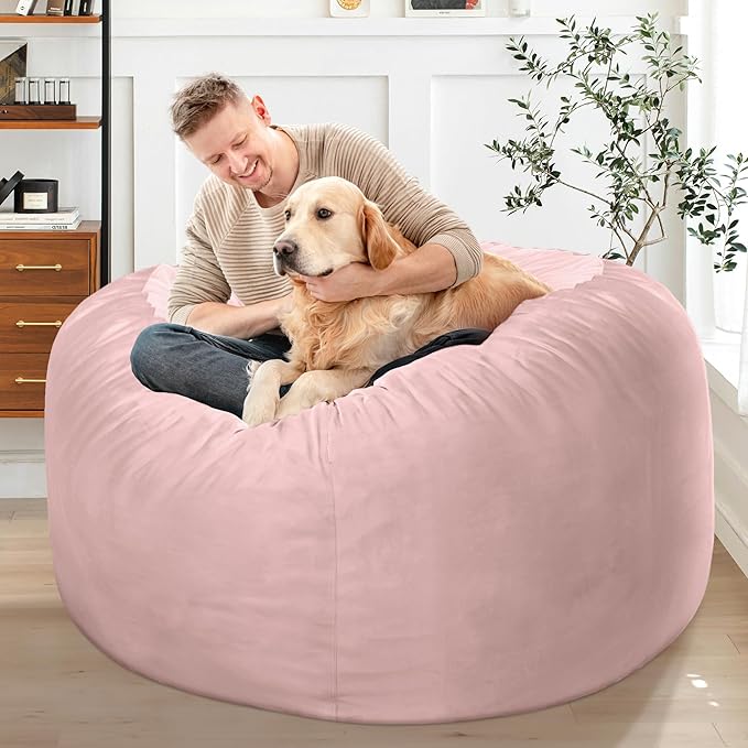 HABUTWAY Bean Bag Chair: Giant 4' Memory Foam Furniture Bean Bag Chairs - Image 2