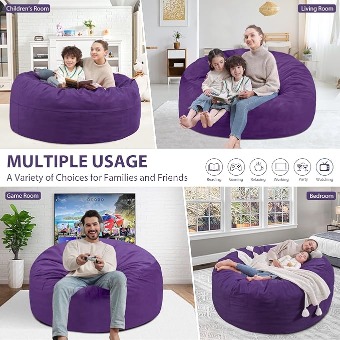 3FT Bean Bag Chair, Comfy Bean Bag Chairs - Image 5