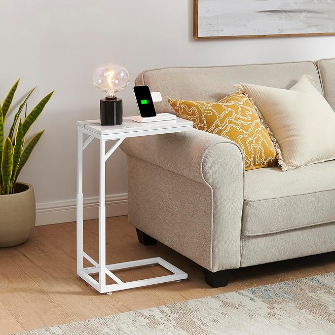 C-Shaped End Table, Small Sofa Table - Image 4