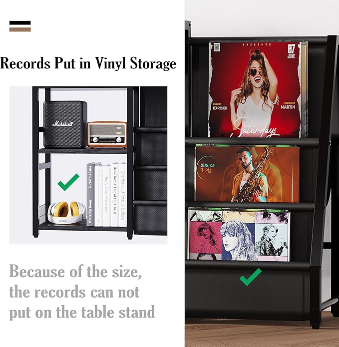 End Table with Vinyl Record Storage - Image 4
