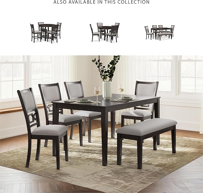 Signature Design by Ashley Langwest Transitional Diamond Patterned Dining Table - Image 4