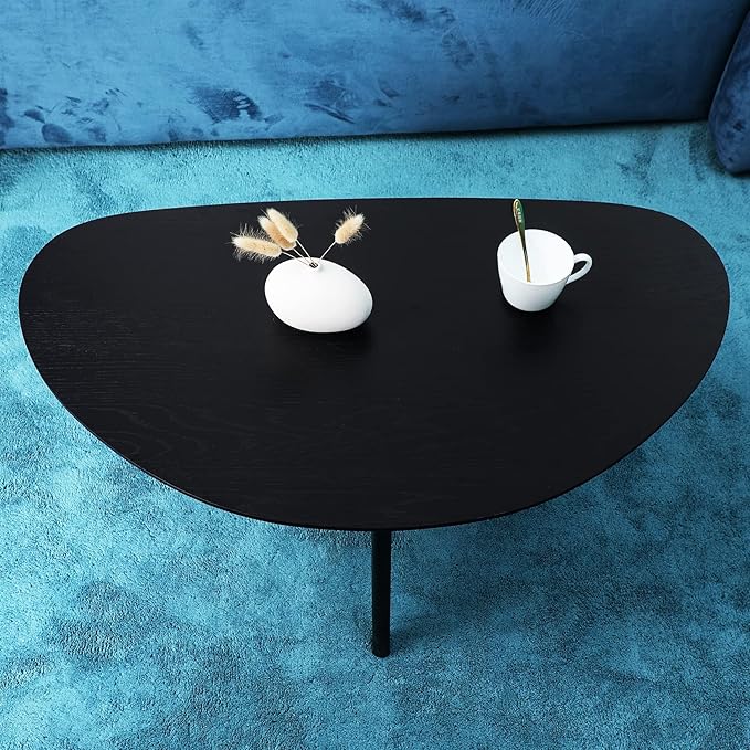 FIRMINANA Small Black Oval Coffee Table - Image 2